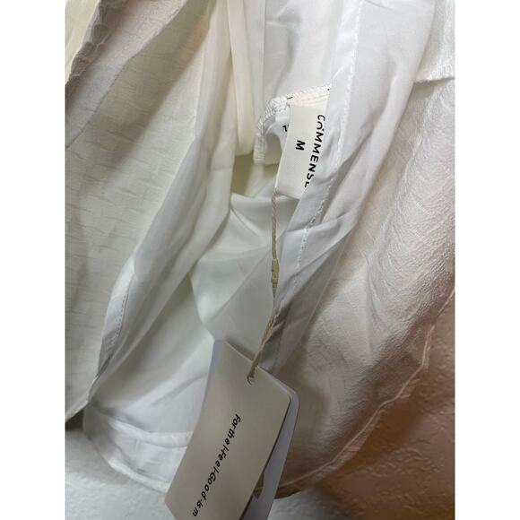 Commense White Criss Cross Backless Mini Dress M NWT - Picture 5 of 10